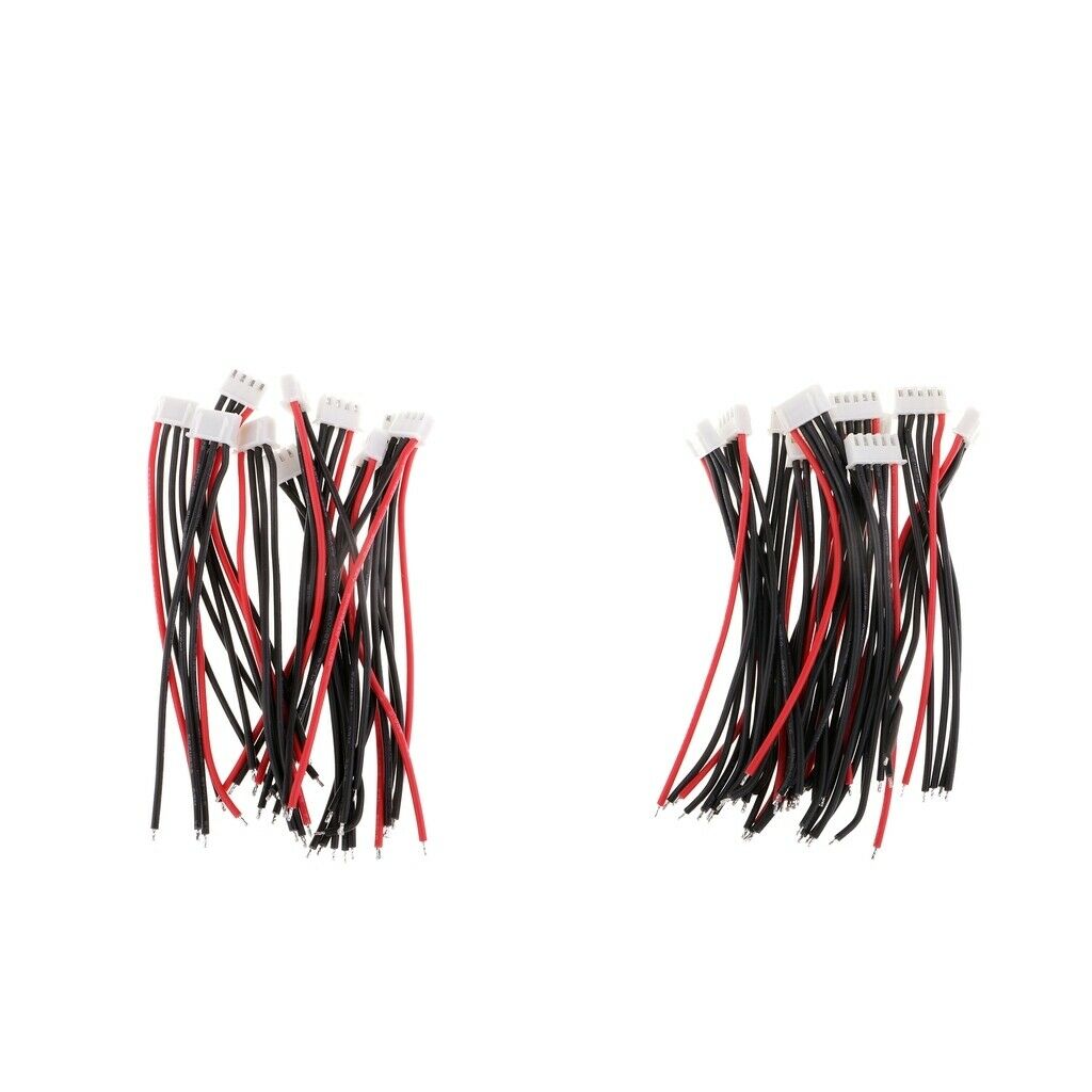 20pcs/lot 100mm Silicone Jst-xh Balance Cable for 3s 4s Lipo