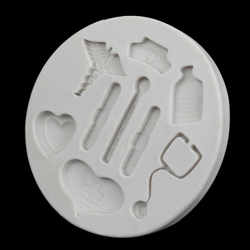 Mould Cake Mold Fondant Medical Nurse Doctor Silicone Topper Baking Decoration