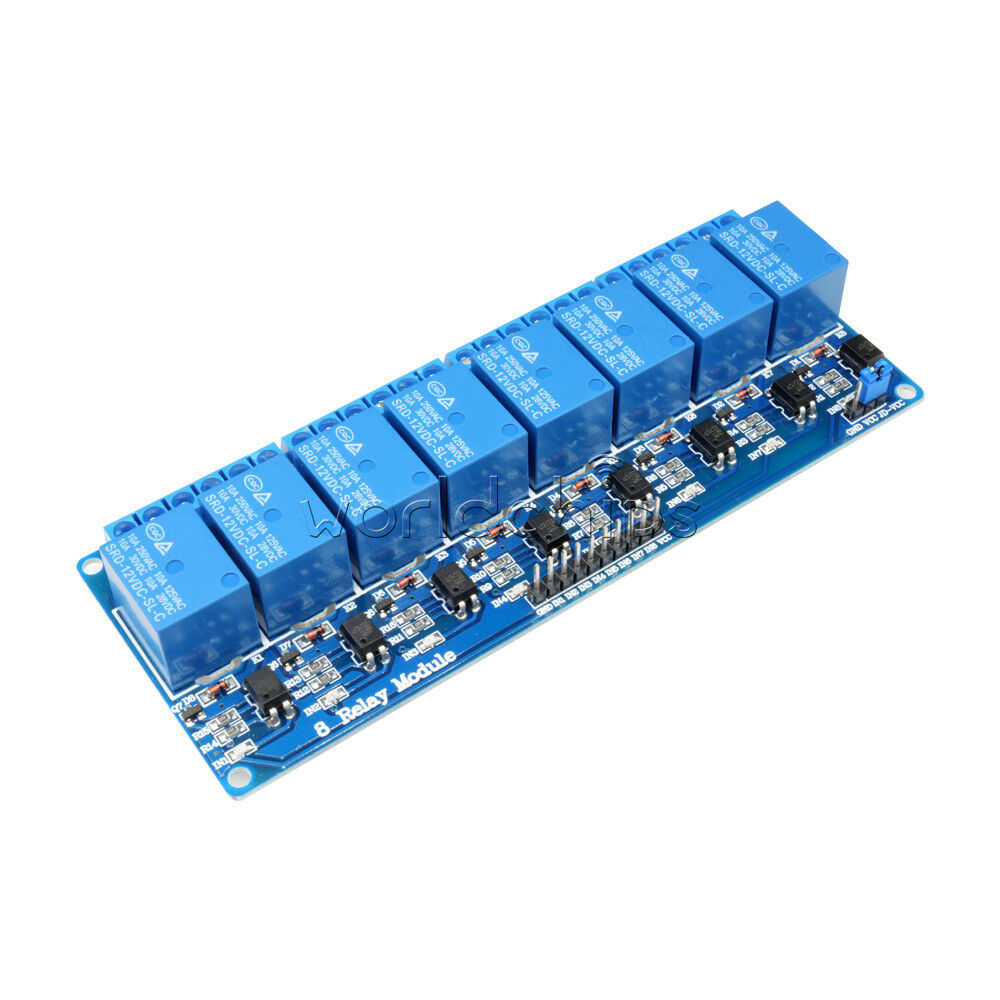New 12V 8 Channel Relay Module Optocoupler for Arduino UNO 2560 1280 ARM PIC AVR
