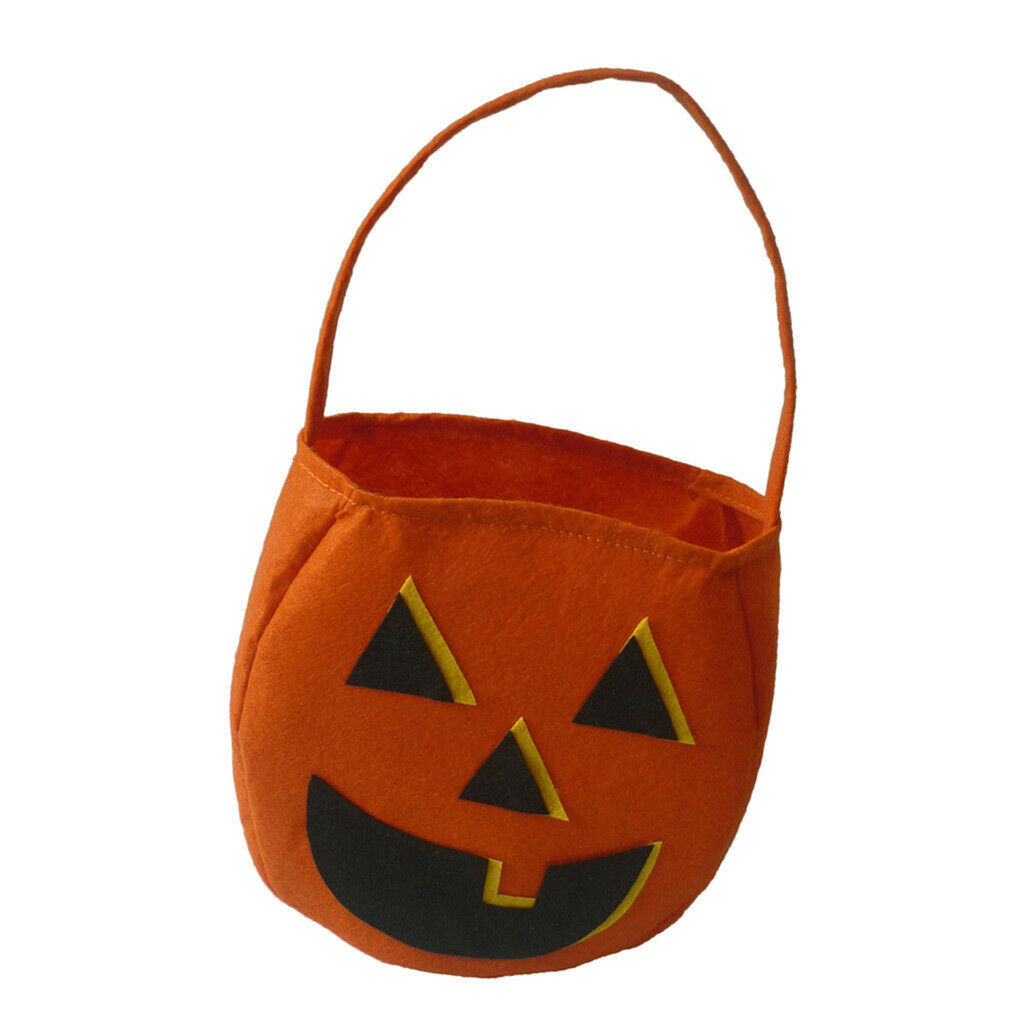 Halloween Bag Kid's Tirck or Treat Pumpkin Fabric Tote Bag Gifts Bucket Bag