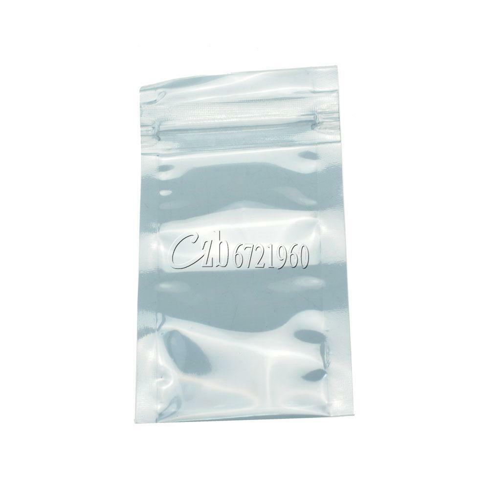 50PCS ESD Anti-Static Shielding ZIP LOCK Bags 50x90mm USABLE SIZE 40x70mm