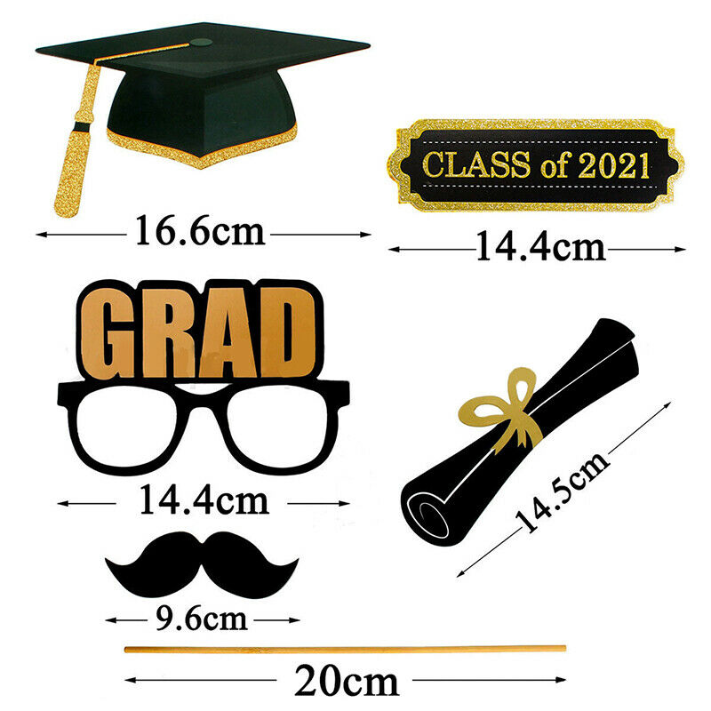 Graduation Photo Booth Props Graduation 2021 Party Decorations Congrats GradBDA