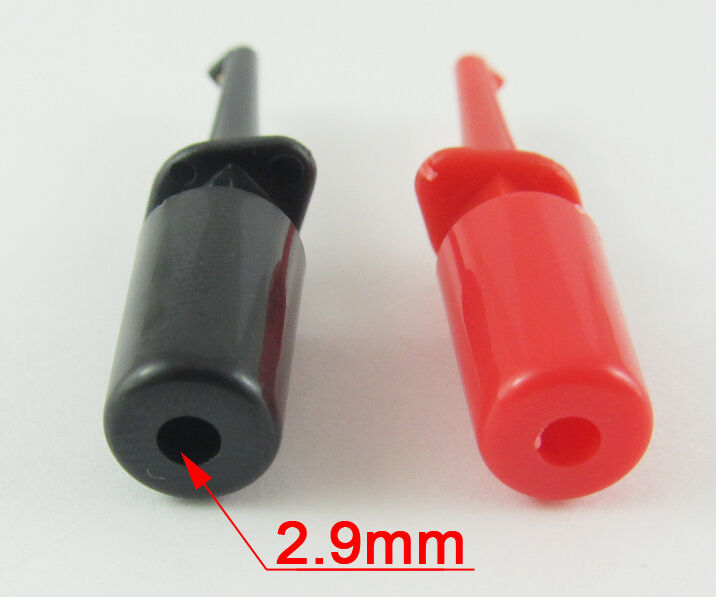 100pcs 43mm Single Hook Clip Round Grabbers Test Probes Hook Clip SMD IC Hook