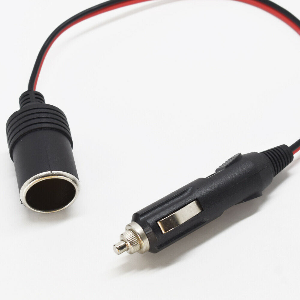 1pc 30cm/1Ft Car Cigarette Lighter Socket Male to Female Extension Cable