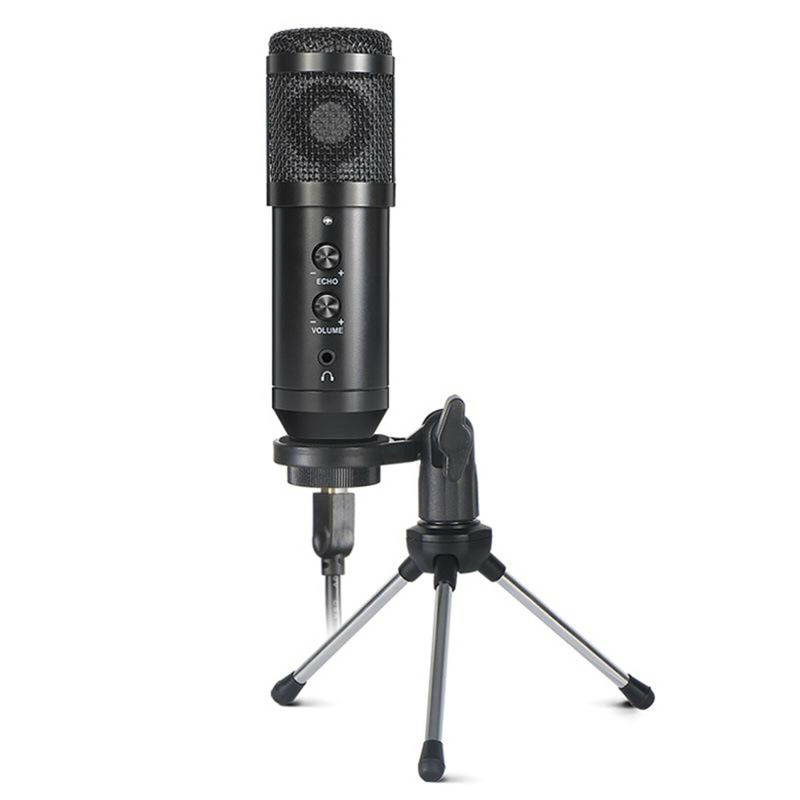 USB Microphone Condenser Computer PC Microphone w/Tripod Stand for Recording