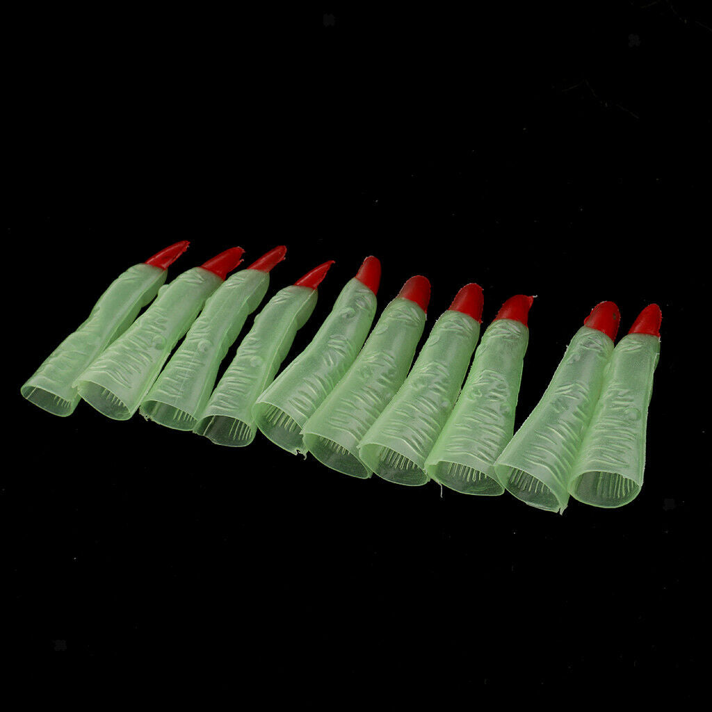 5 Pieces Halloween Party Glow in the Dark Witch Red Claw Tips Finger Nails