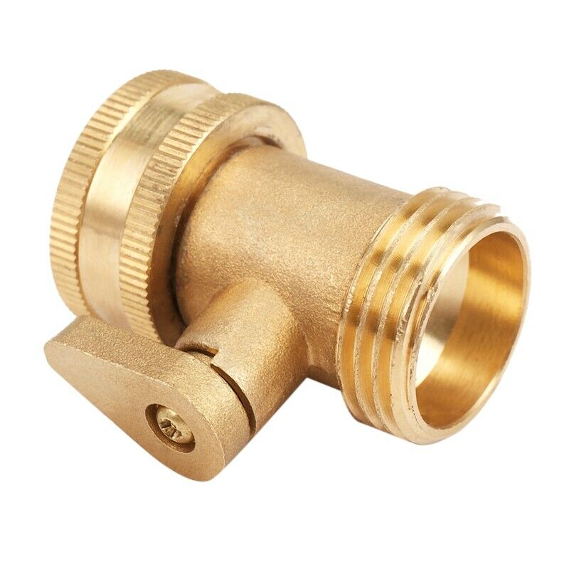3/4 Inch Garden Hose Water Pipe Connector Brass Valve Faucet Taps Splitter witJ7