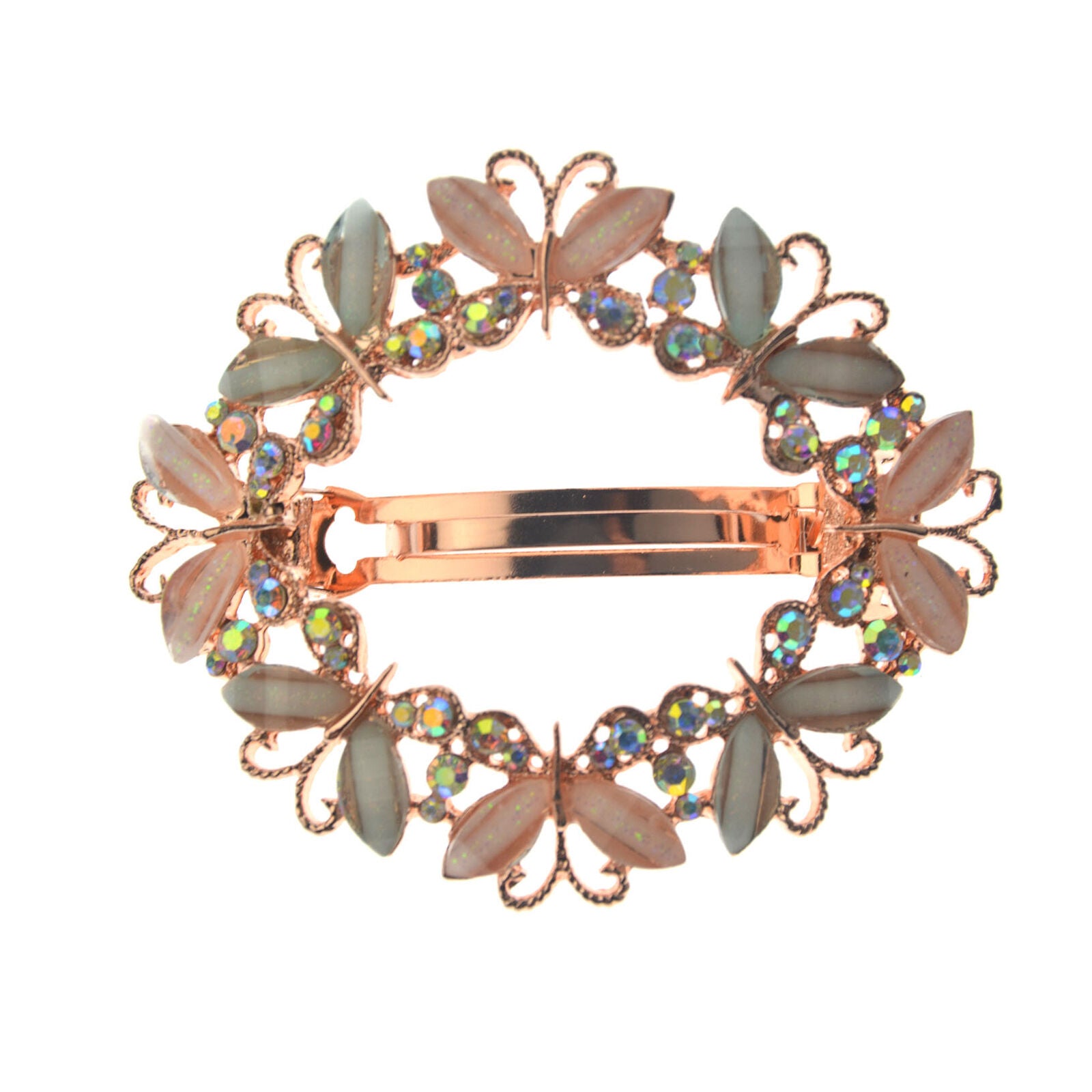 Girls Hair Clip Crystal Rhinestone Fashion Flower Barrette Clamp Hairpin