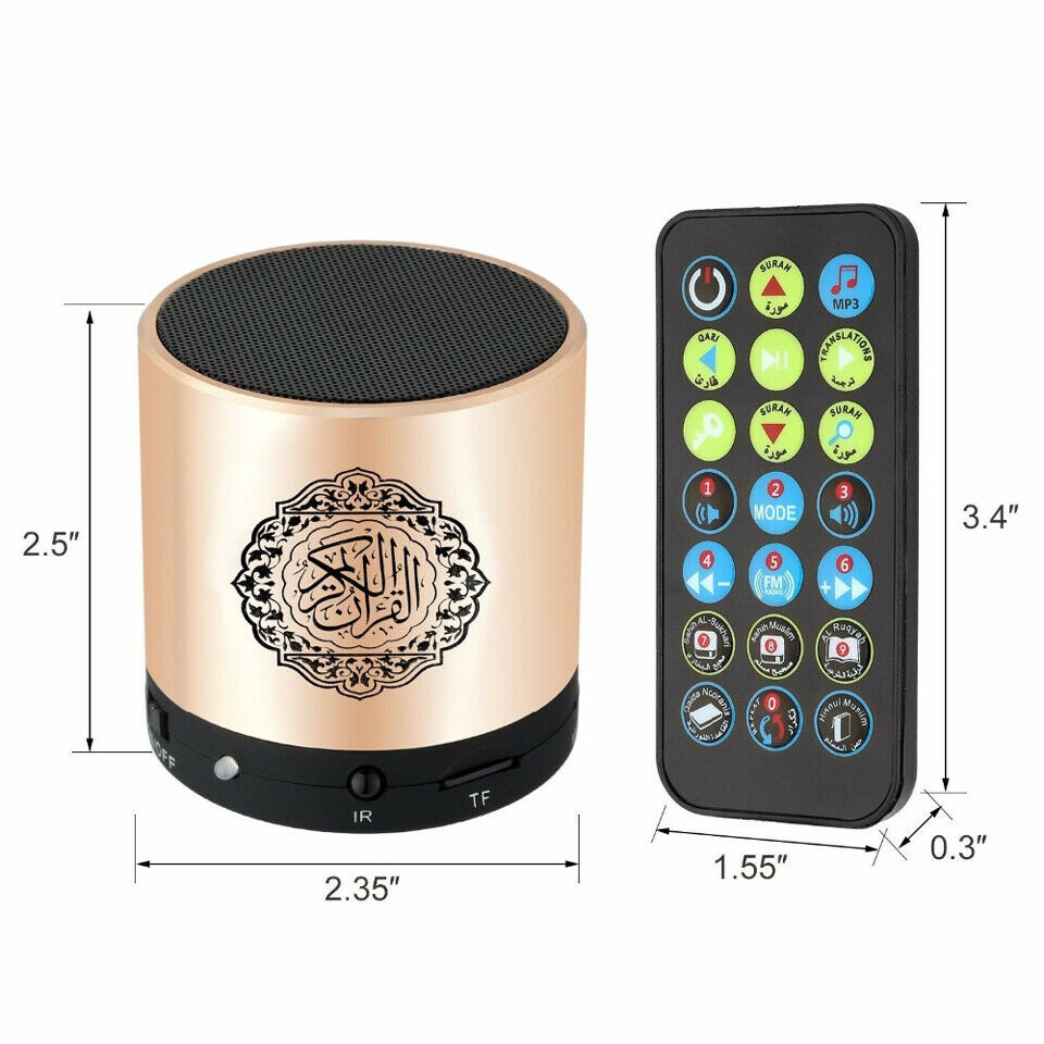 Remote Control Speaker Portable Quran Speaker 8GB TF FM MP3 Player Ramadan Quran