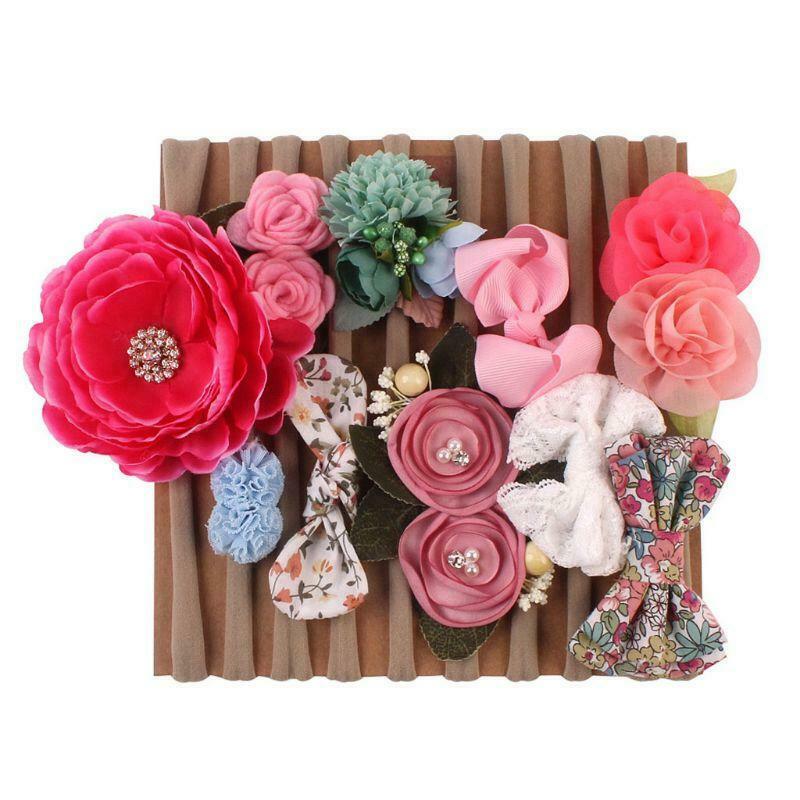 10 Pcs Baby Headbands Bows Nylon Hairbands Hair Accessories for Newborn Infant
