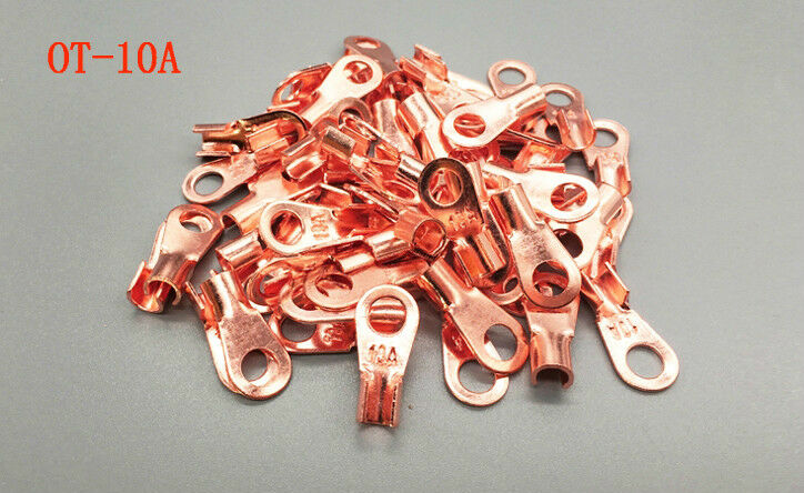 10A 10PC CABLE LUG OPEN BATTERY LUGS TERMINAL CRIMP JOINT WIRE CONNECTOR