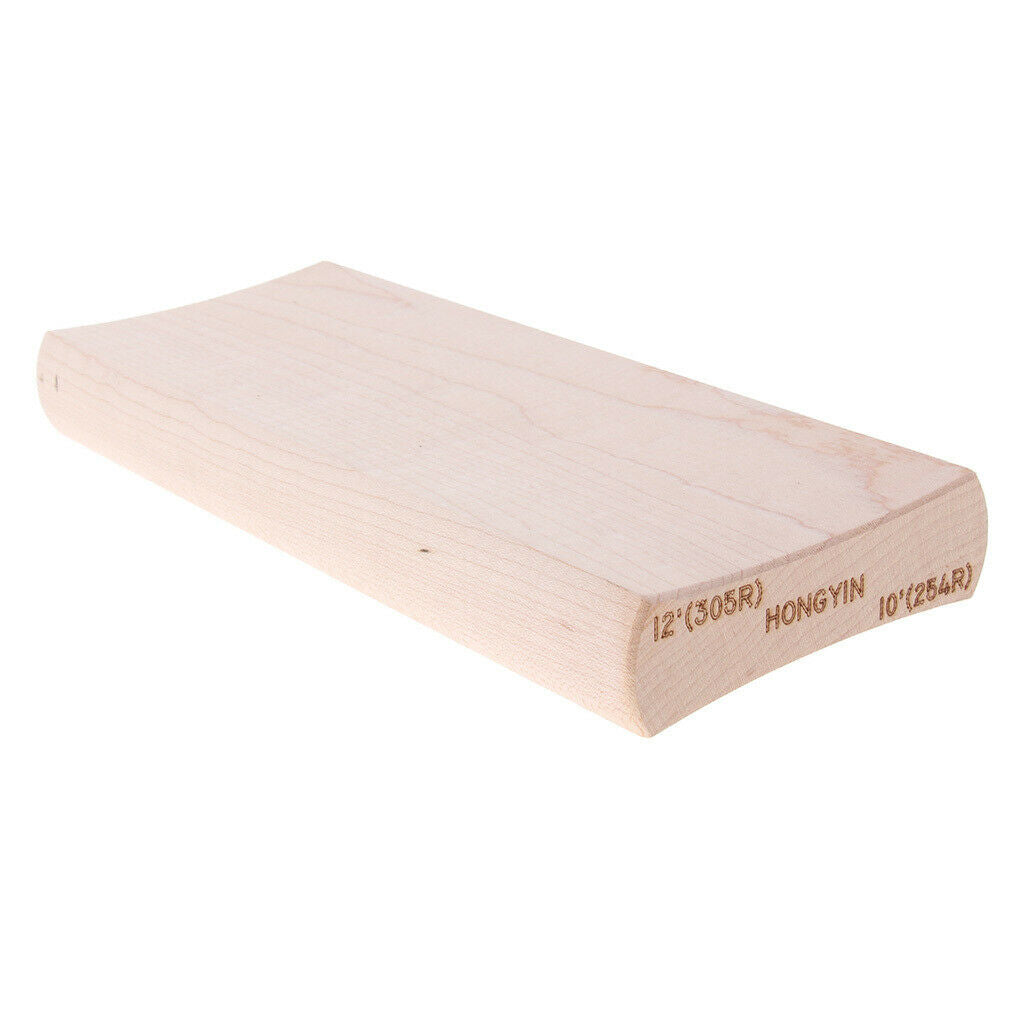 2Pcs Soild Wood Radius Sanding Blocks for Guitar Bass Fret Leveling Fingerboard