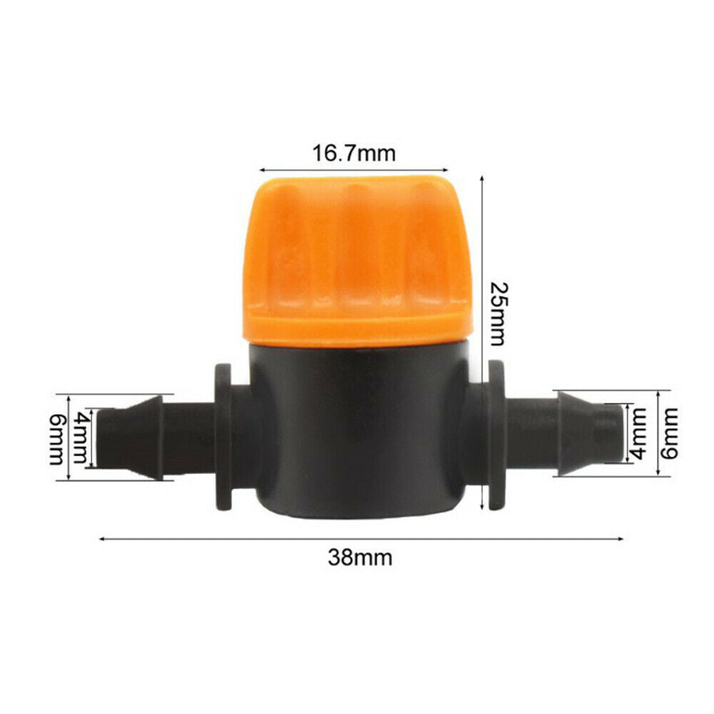 10Pcs Micro 4/7mm Valves Garden Irrigation Barbed Water Hose Connectors Fittings
