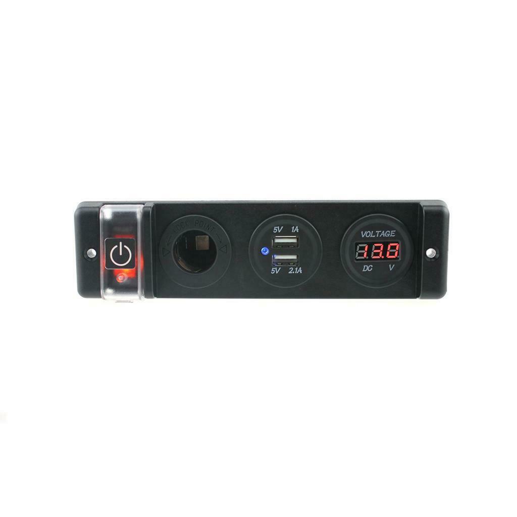 12V Digital Display Voltage Combination Panel Car Charging Cigarette Lighter