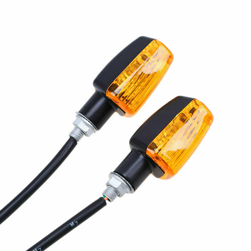 2PC Universal Amber Motorcycle Turn Signals Blinker Indicator Lights Off road