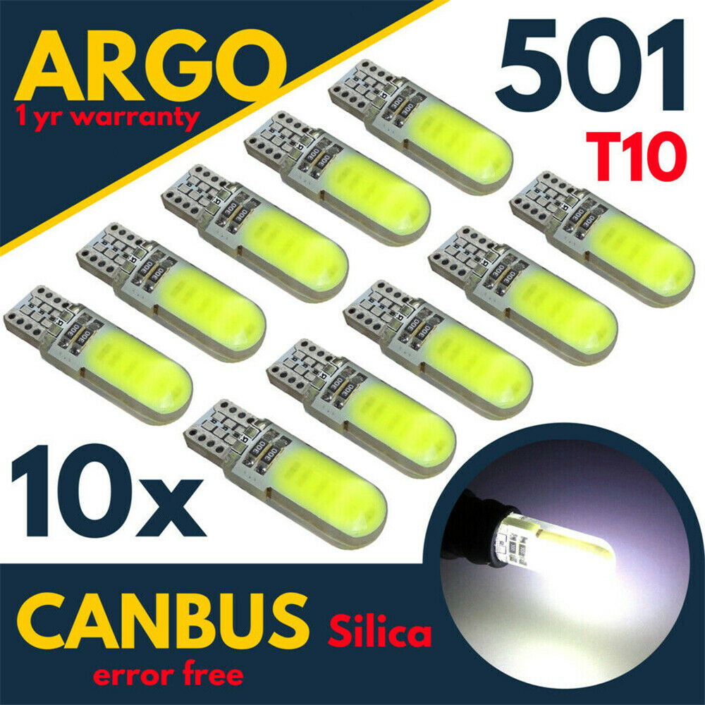 10x T10 Led 501 Side Light White Bulbs Car Error Free Canbus Xenon W5w Sidelight