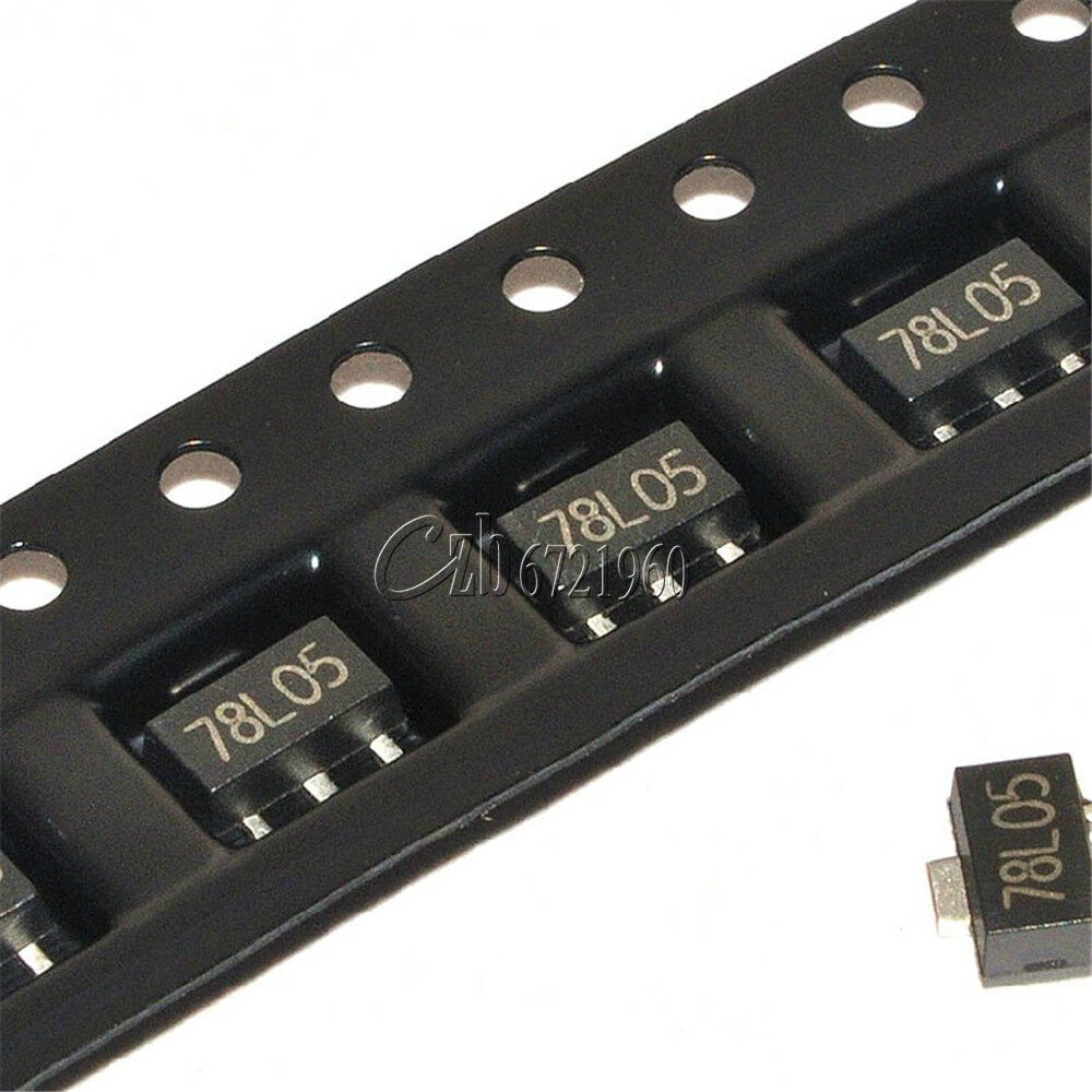 20PCS 78L05 L78L05 7805 Voltage Regulator 5V 100mA SOT-89 SMD