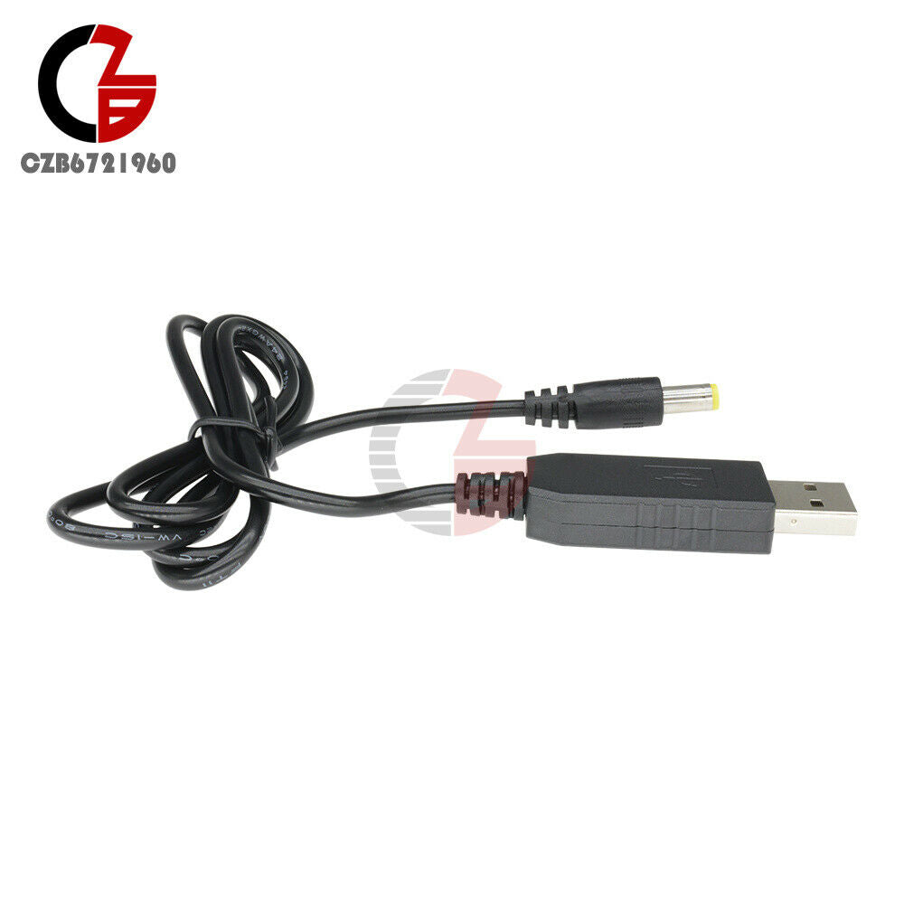 10PCS USB Port to Male 5.5x2.1mm Connector DC 5V to 12V Step Up Converter Cable