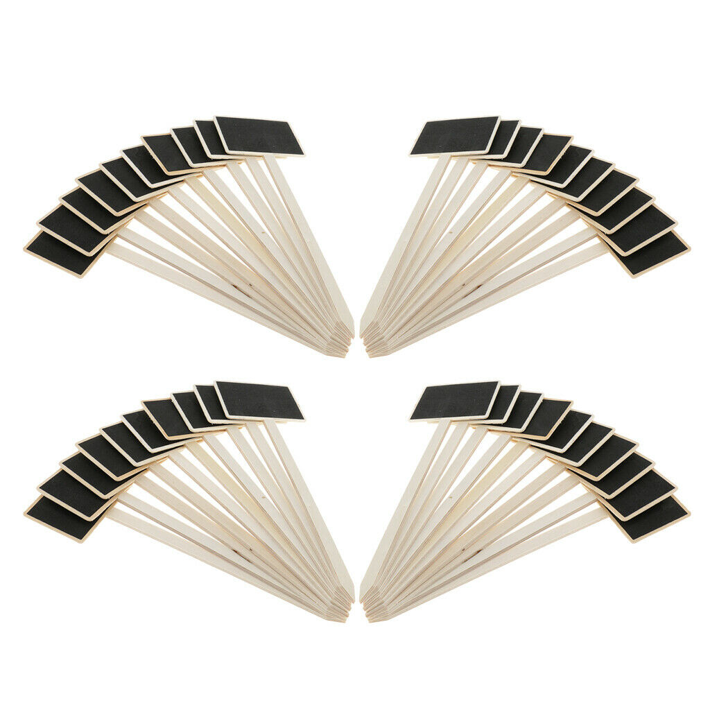 40X  Wooden Chalkboard Weddings Placecard Name Price Tag Plant Markers