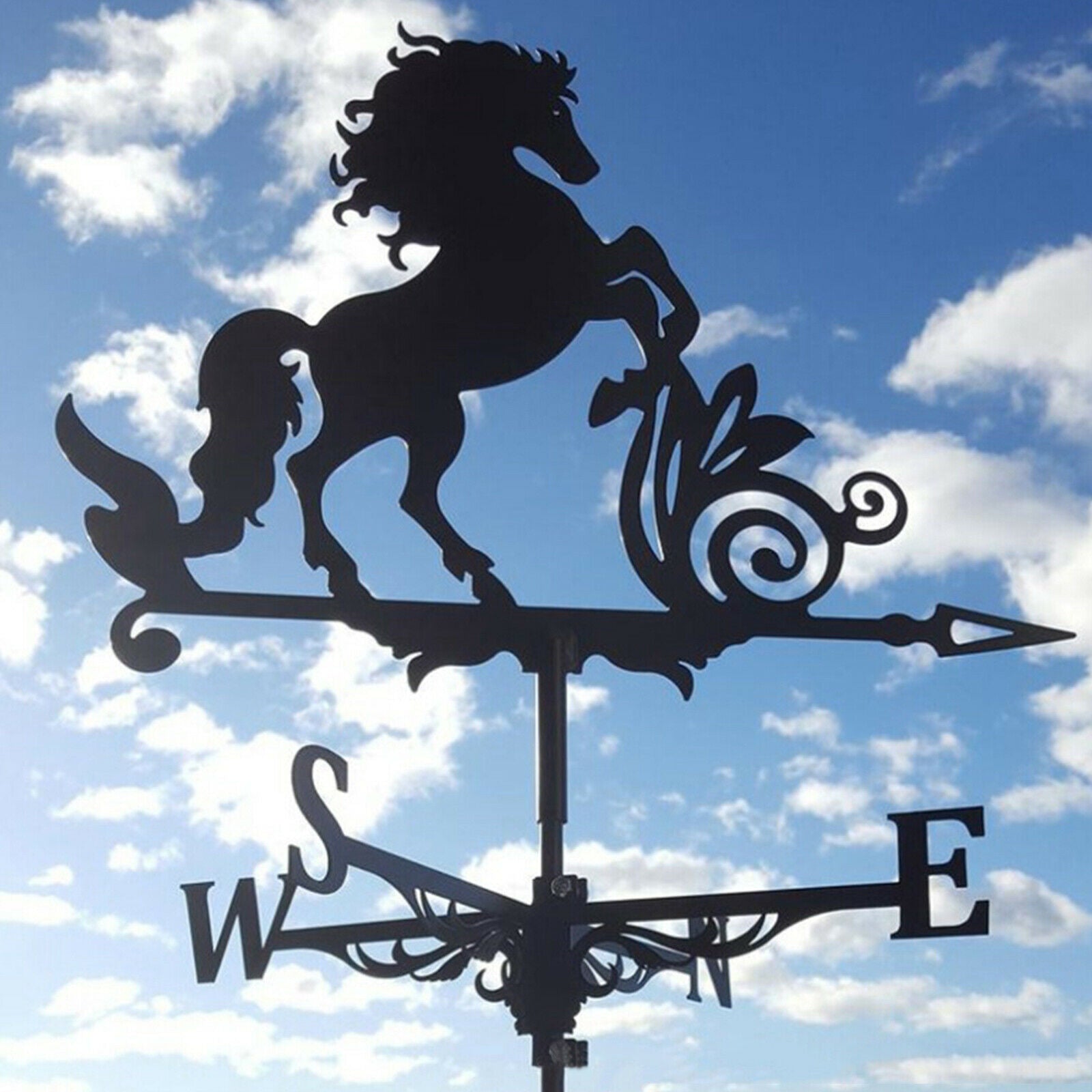 Retro Metal Horse Shape Weathervane Weather Vane Outdoor Yard Barn Scene