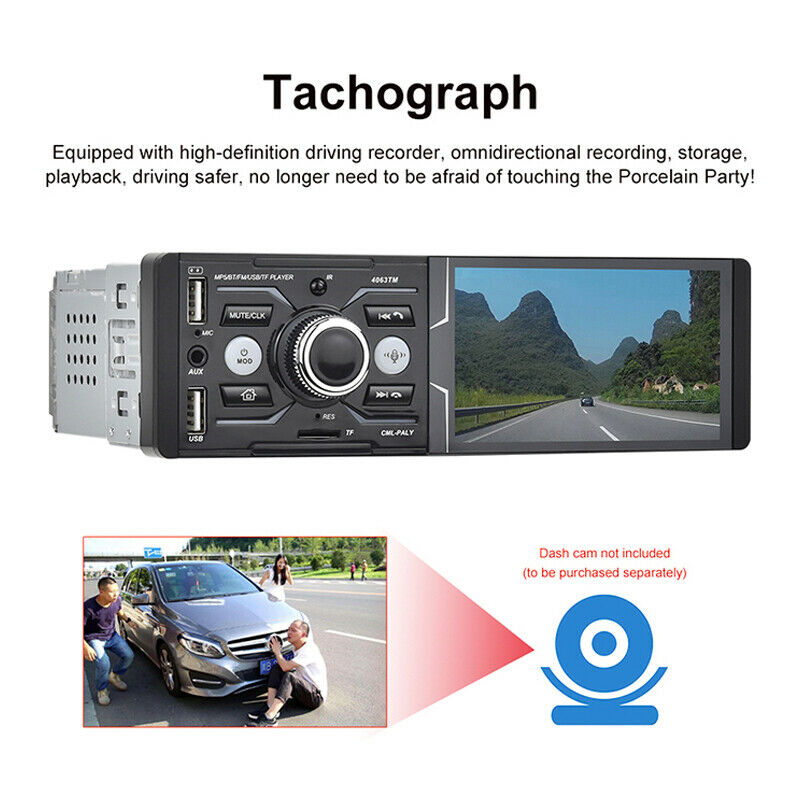 4.1 inch High Definition Car Bluetooth Touch Screen Player With Smart Voice IPS