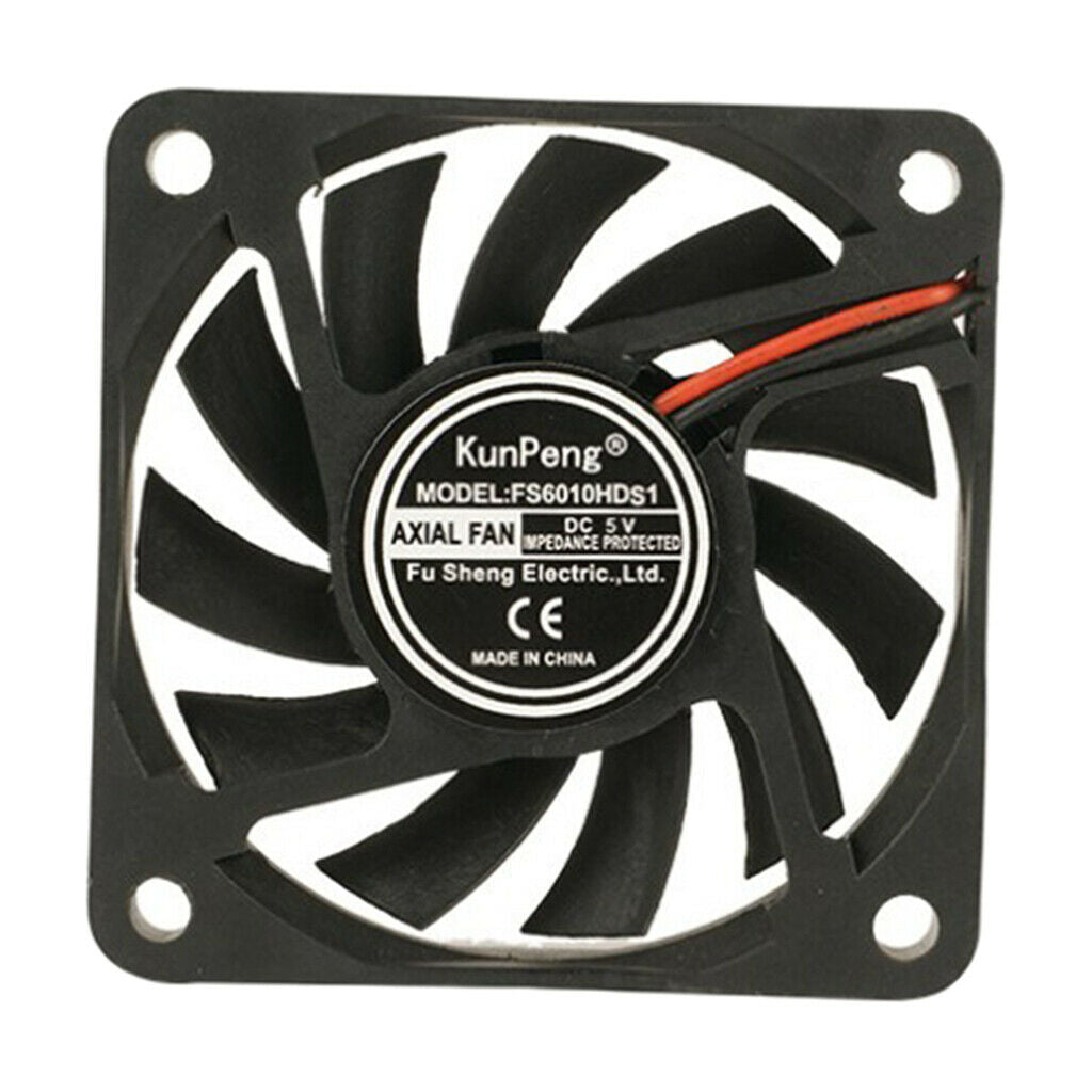 2X DC5V Cooling Fan Large Air Volume Radiator Heatsink Cooling System 60x10mm