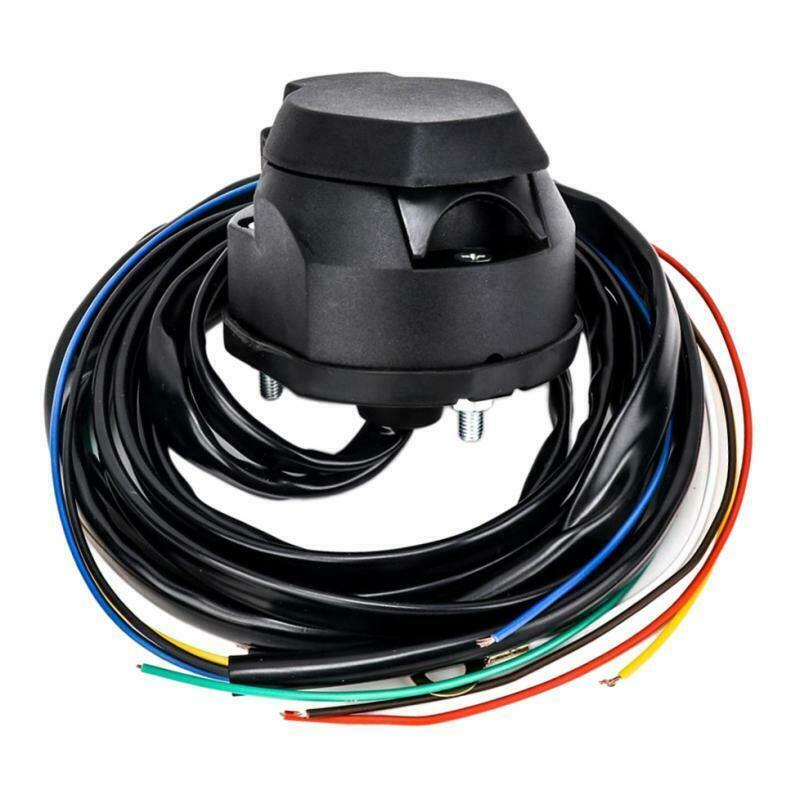 7 Pin Trailer Socket Box Extension Cable 1.5m Wire Europe Trailer Connector
