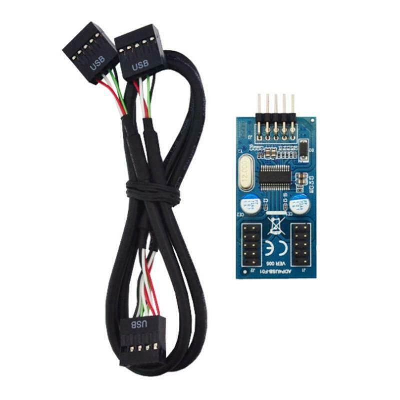 Hot Favorable 9-pin USB 2.0 Input Adapter, 1 Male to 2/4 Female