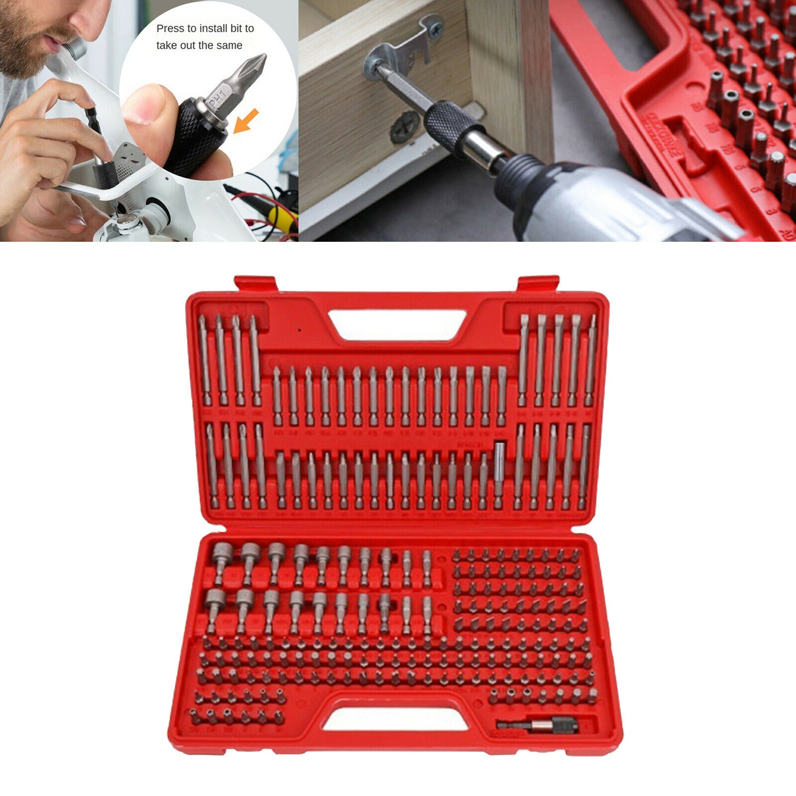208 in 1 Screwdriver Bits Kit Alloy Security Bit Repairing with Storage Box for
