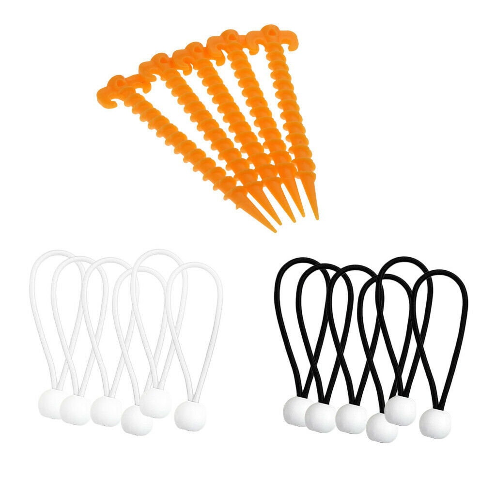 12 Pieces 4/6 '' Heavy Duty Bungee