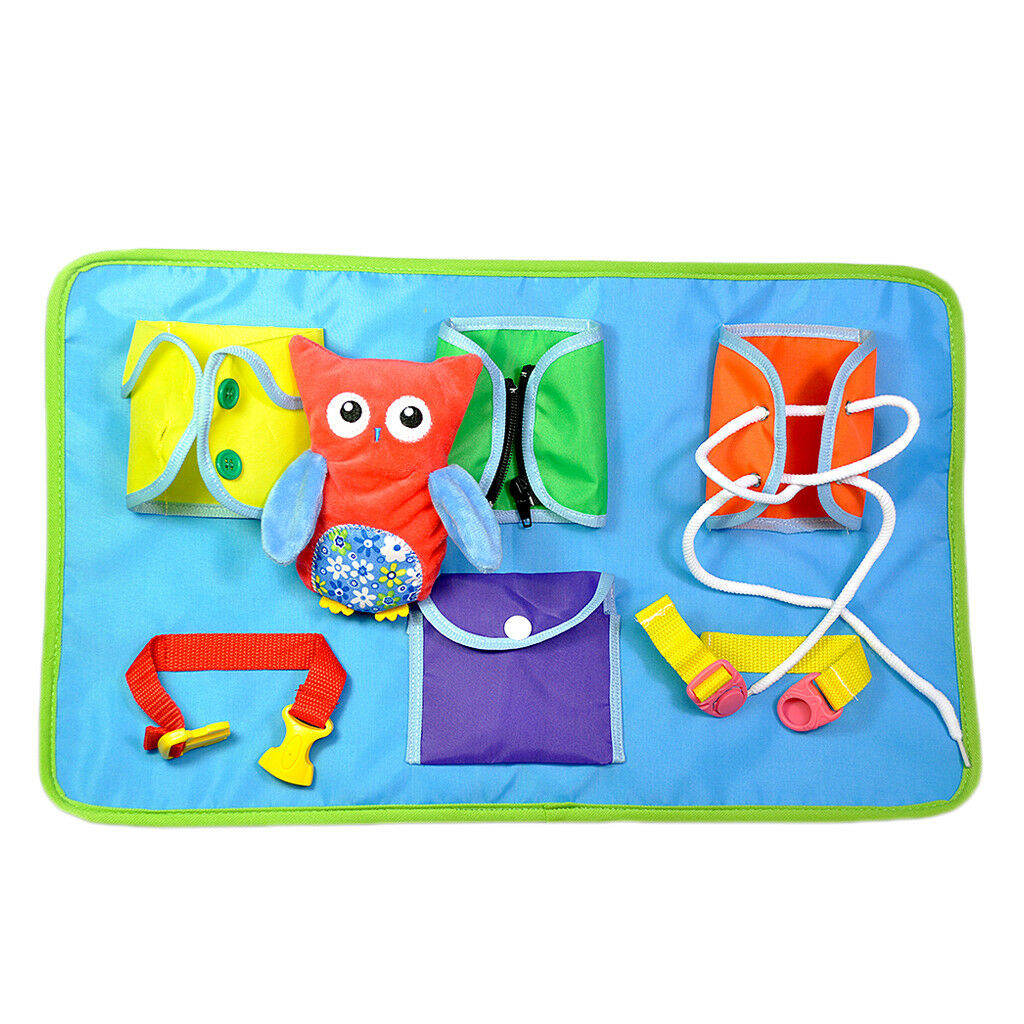 Basic Life Skills Kids Educational Teaching Learn to Dress Board Toys-Button