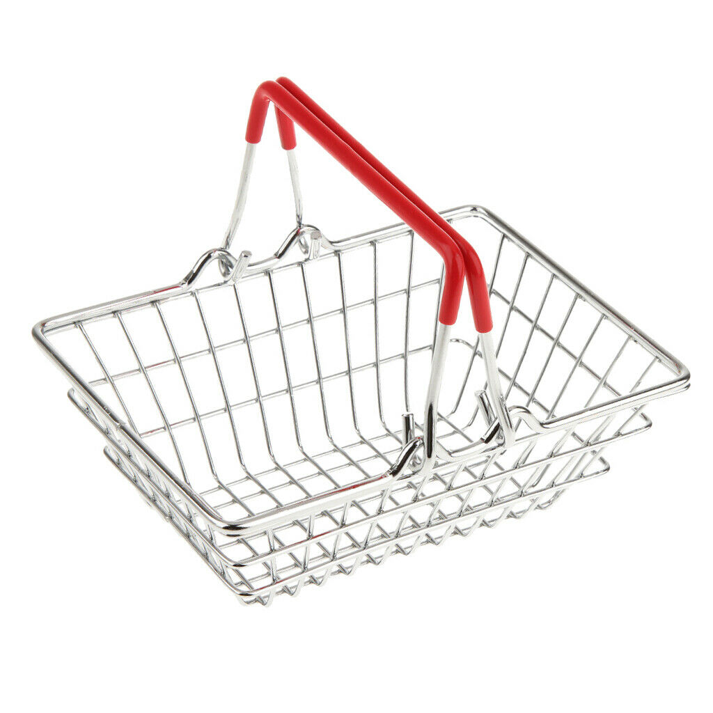 Mini Shopping Hand Basket Kids Toys Red S