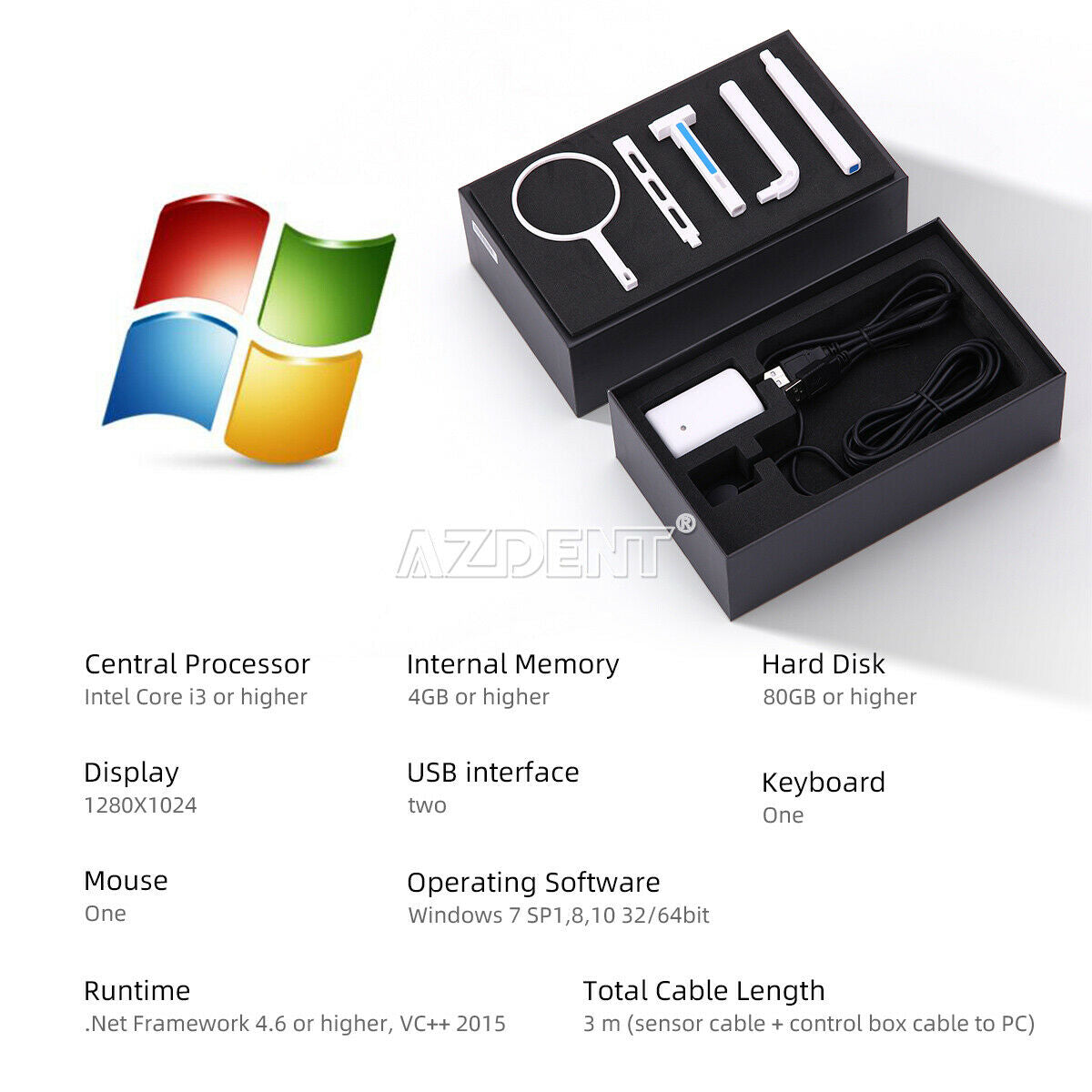 Dental RVG Image Digital Intraoral X-Ray Sensor XVS2121 Size fit Child & Pets