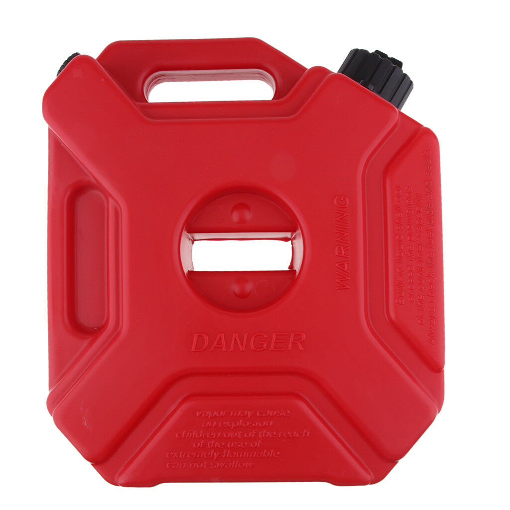 5L Red Portable Jerry Can Gas Plastic Fuel Tank Petrol ATV UTV Motorcycle