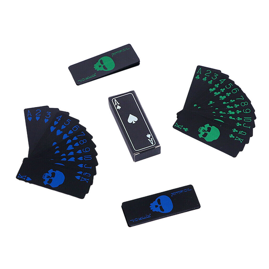55 Cards/Deck New Creative Waterproof Black Matte Playing Cards Card Games
