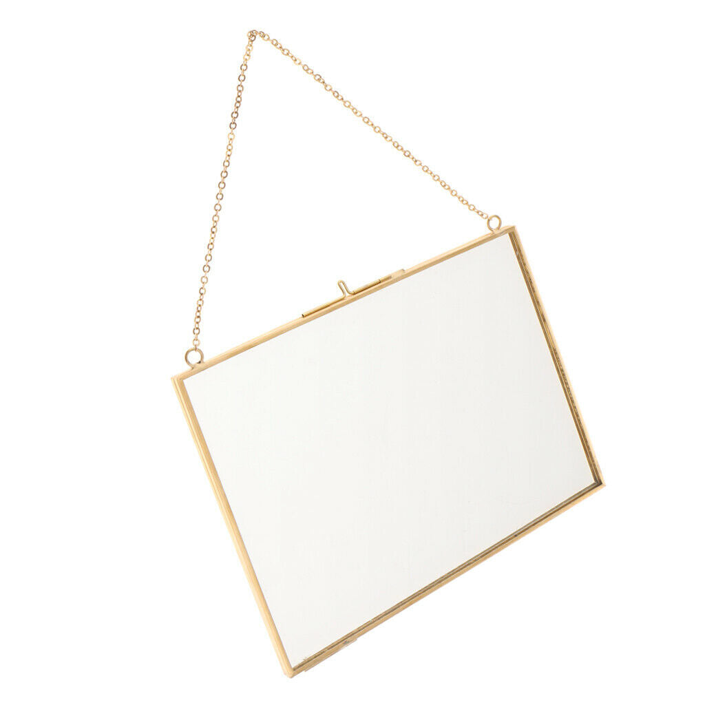 Set of 2 Double Sided Photo Frame Wall Mounted Artwork Display Holder Decor