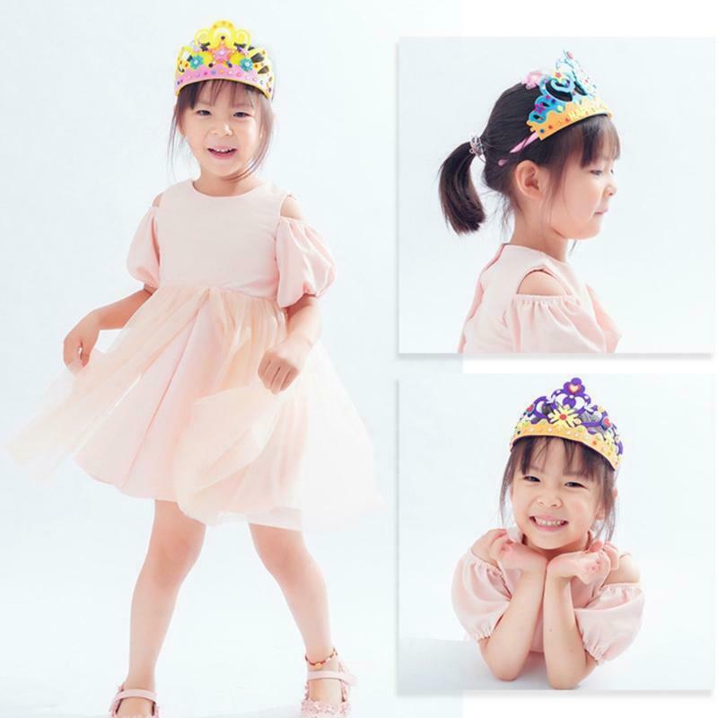 3PCS Handmade Home Party Supplies DIY Crown Hat Kit Accessories Headwear Craft