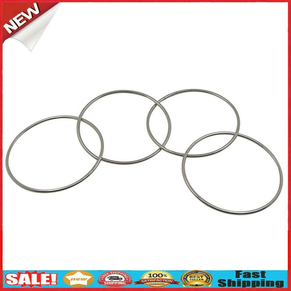 4pcs Magic Metal Rings Linking Iron Hoops for Fun Magic Trick Playing Props  @