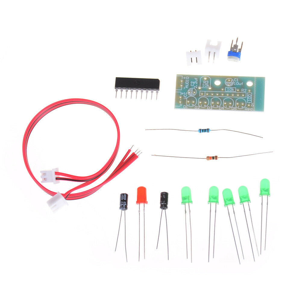 3.5-12V KA2284 Audio Level Indicator DIY Electronic Kit Parts 5mm RED GreeY WF