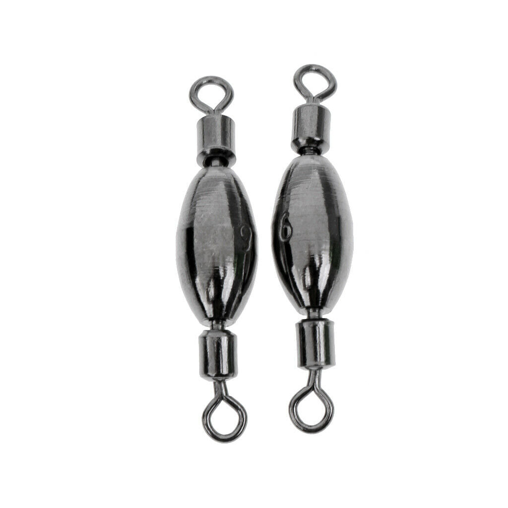 20pcs Quick Sinker Fishing Rolling Barrel Swivels Tackle Accessories 0.8