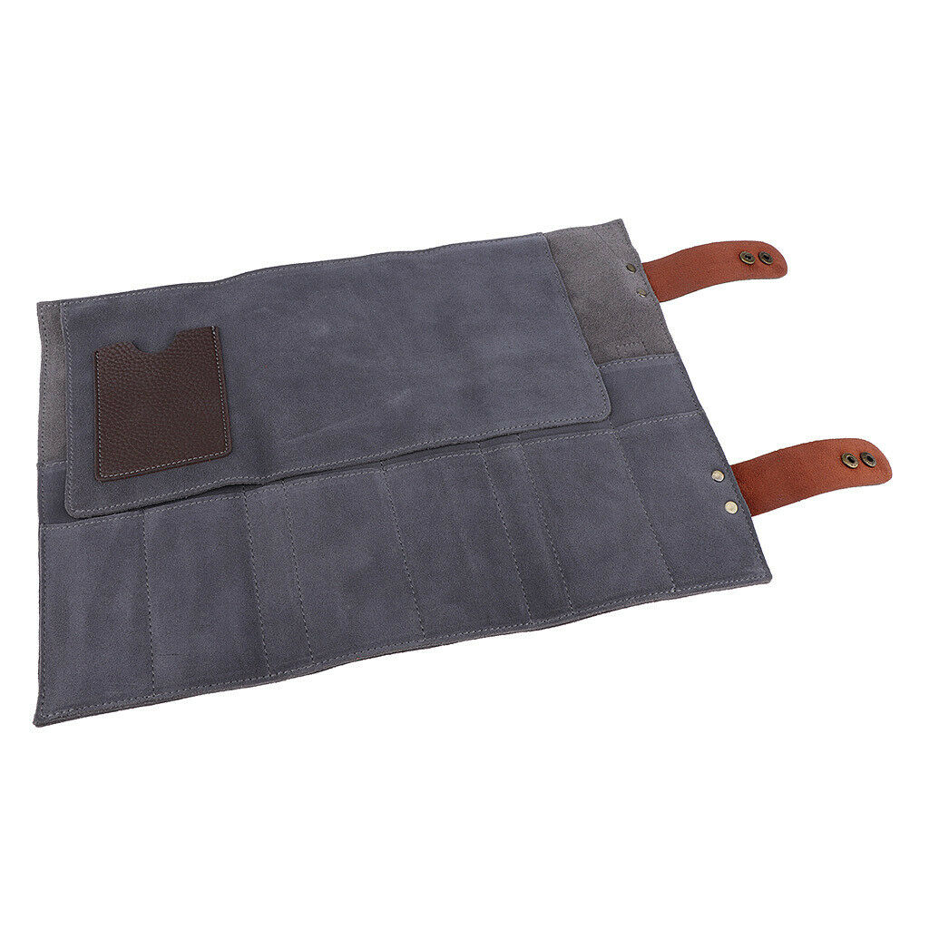 Durable Leather Haircutting Scissors Pouch Rolled Bag for Hairdresser Barber