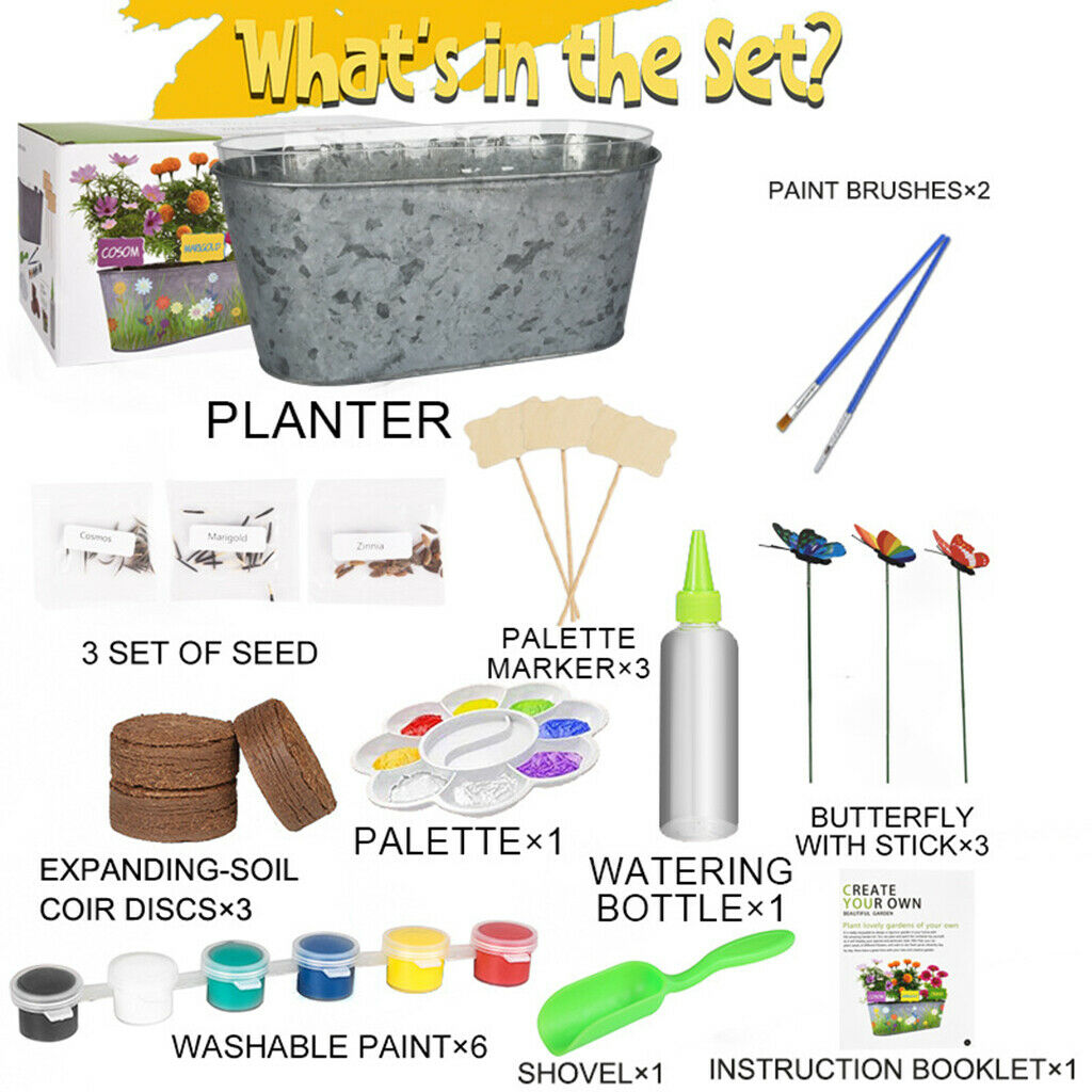 Flowers Planting Kit for Kids Gardening Set Flower Developmental Educational