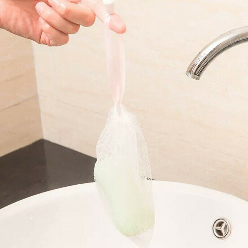 10×Soap Foaming Net Saver Bag Suds Bubble Maker Skin Care Bath Bubble Me.l8