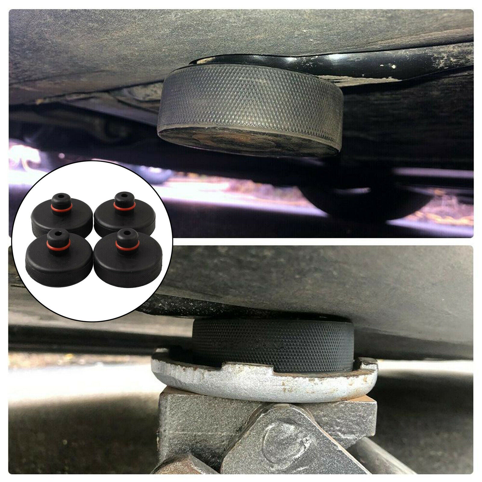 4Pcs Car   Lift Point Pad Adapter Tool for Tesla S/X/3 Rubber Durable
