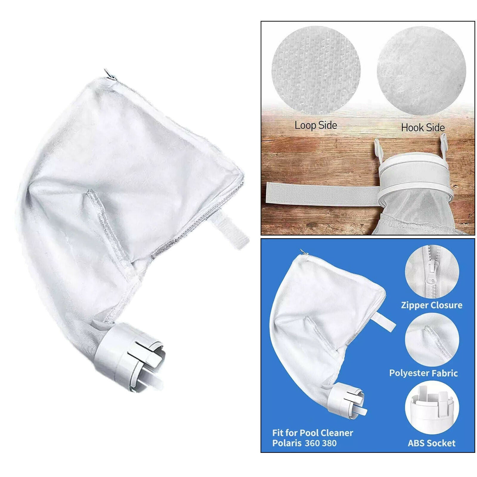 Pool Cleaner All Purpose Bag Fits Polaris 360, 380 Pool Cleaner Zippered