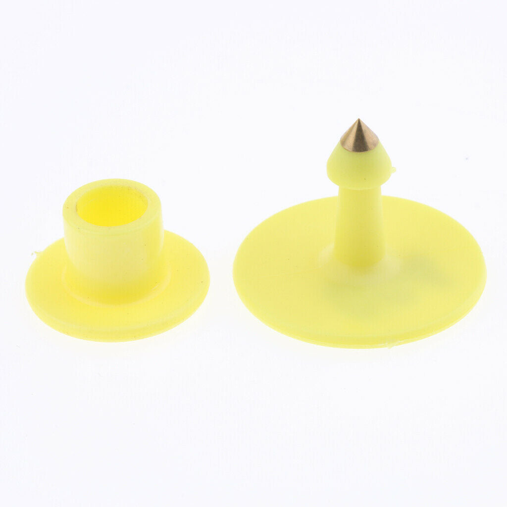 100PCS Small Numbered Livestock Ear Tag for Pig Cow Cattle Goat Sheep Yellow