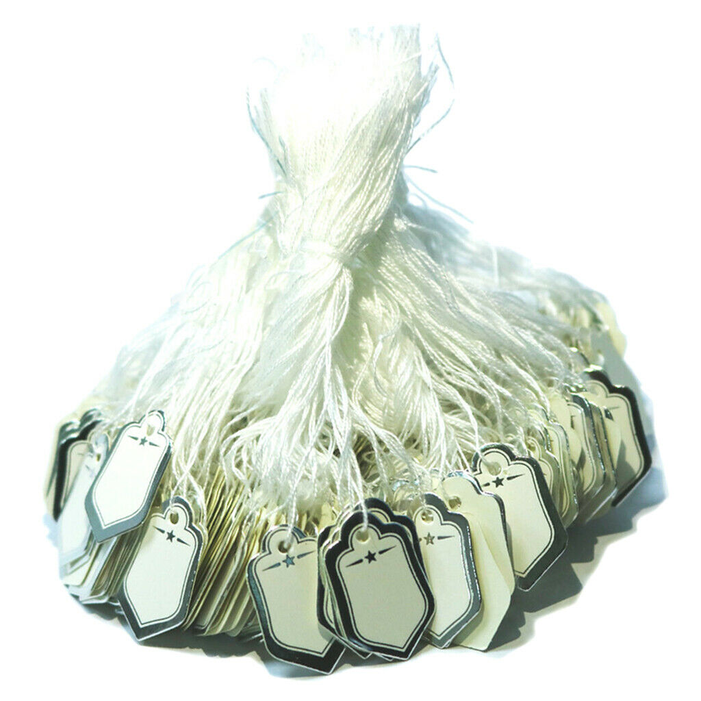 500pcs Blank White Gifts Tags Hanging on Chrismas Tree Party Gifts Supplies