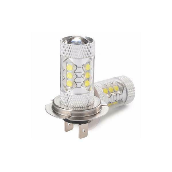2pcs Car H7 80W LED Fog Tail Driving Front Head Light Lamp Bulb White Bright