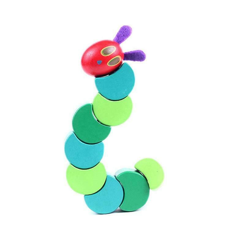 Kids Finger Training Wooden Puppet Cute Caterpillar Behavior Correction Toys