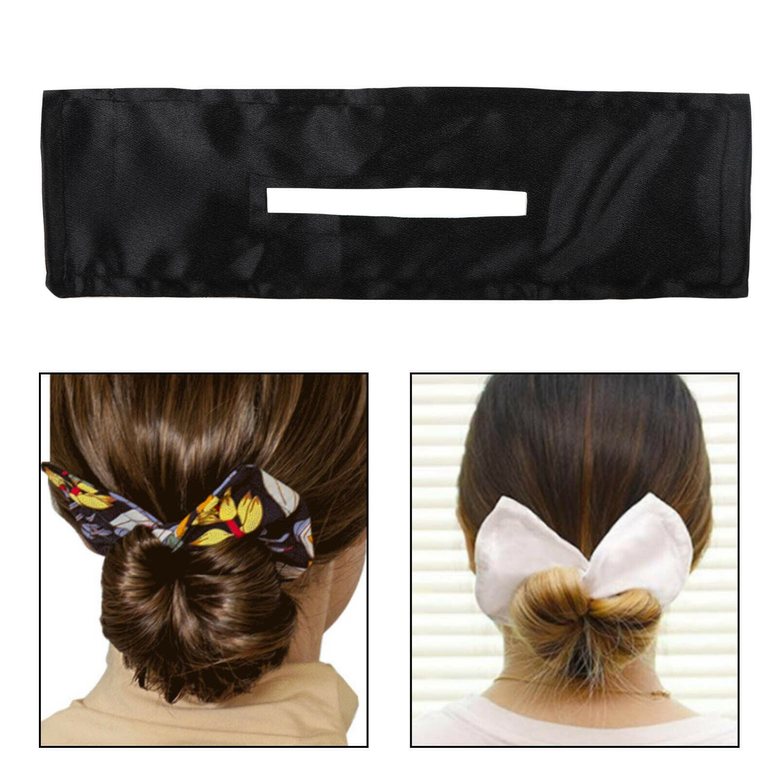 Women Summer Deft Bun Print Hair Bands Wire Headband Hairpin Maker DIY D